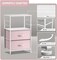 Sorbus Nightstand 2-Drawer Shelf Storage - Bedside Furniture & End Table Chest Dresser with Steel Frame, Wood Top & Easy Pull Fabric Bins for Home, Bedroom, Closets, Bathroom, Office & College Dorm